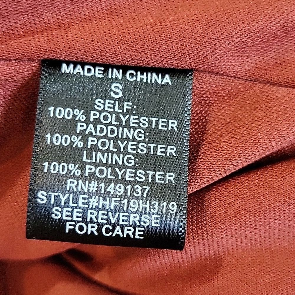 HYFVE Rust Velvet Puffy Moto Jacket Size Small - Picture 9 of 9